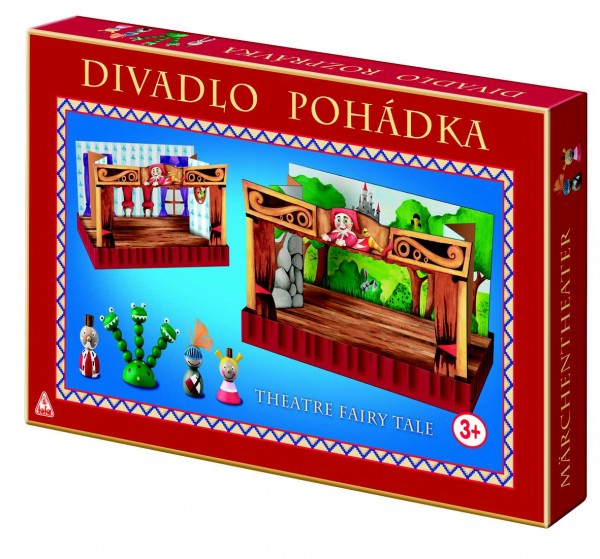 Loutkové divadlo POHÁDKA 2 scény, 4 dřevěné loutky