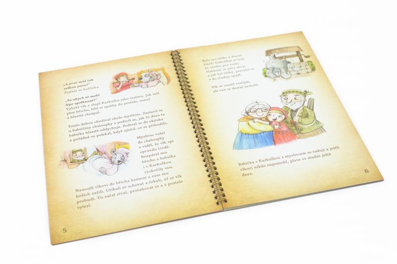 O Červené Karkulce, pohádka, kulisy, scény